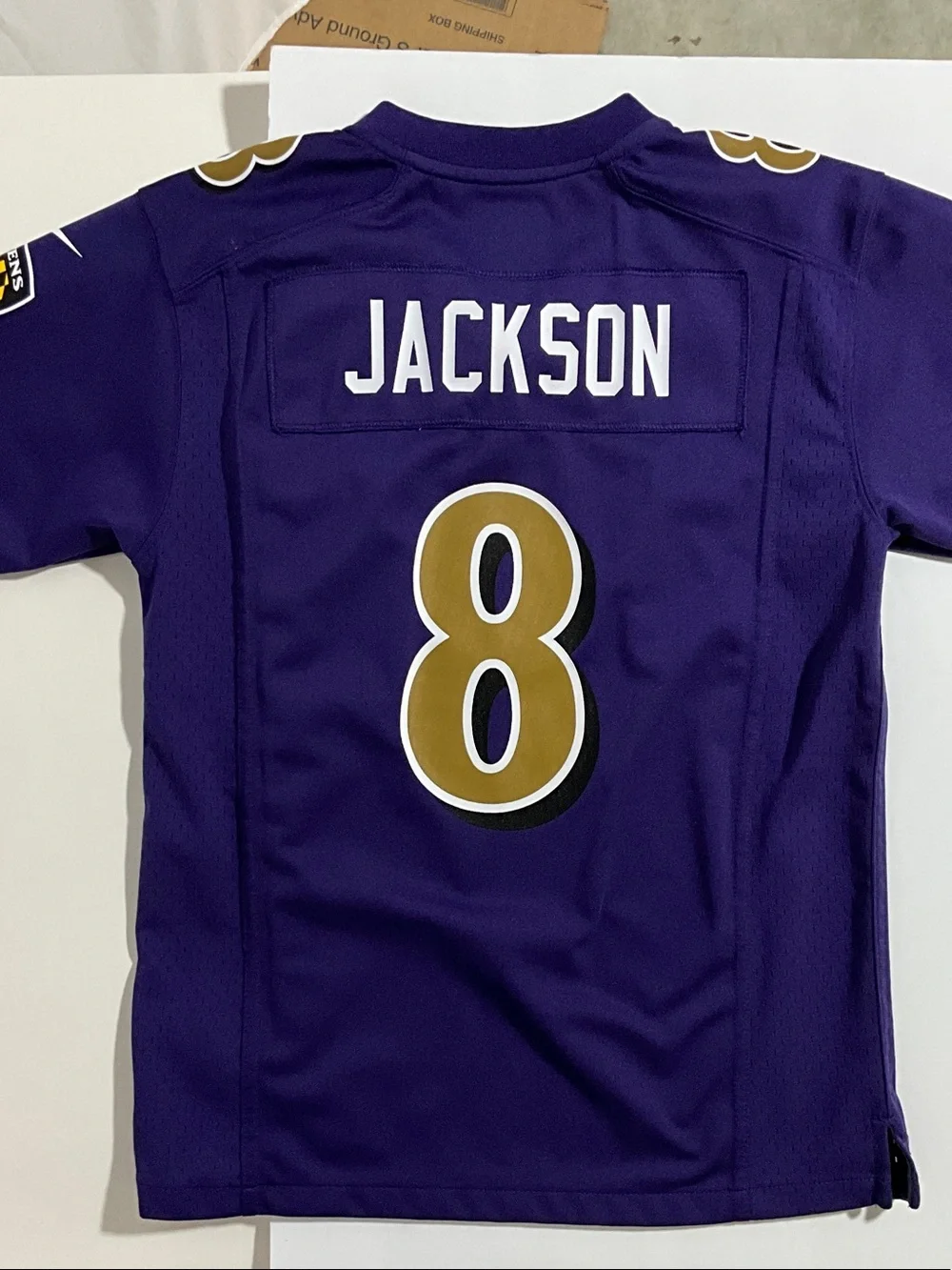 Nike NFL Lamar Jackson #8 Baltimore Ravens Youth Medium Purple Player Jersey